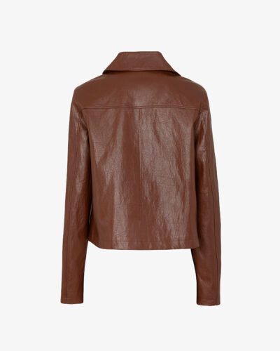 Giacca similpelle con bottoni