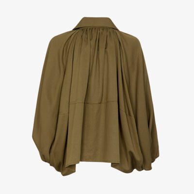 Bomber a sbuffo in tessuto lyocell