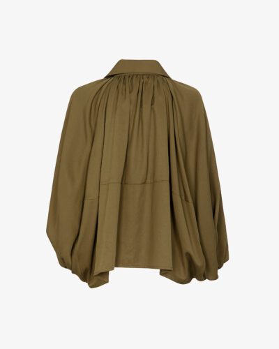 Bomber a sbuffo in tessuto lyocell