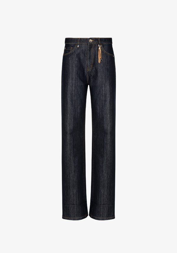 Jeans wide leg scuro