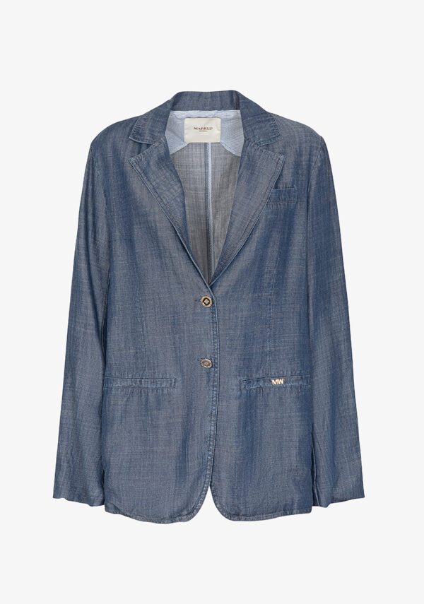 Blazer effetto denim