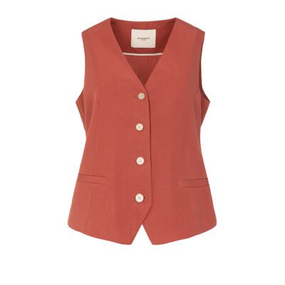 Gilet in misto lino