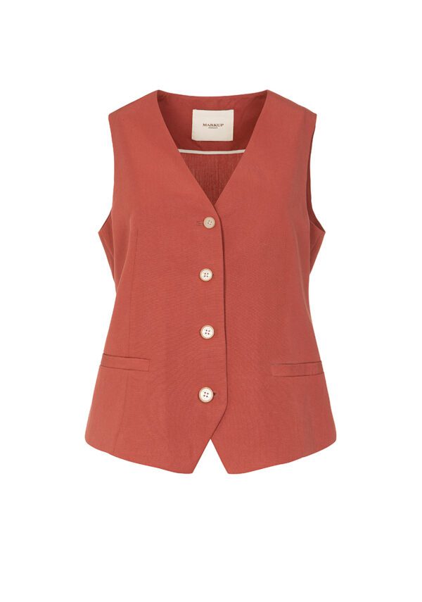 Gilet in misto lino