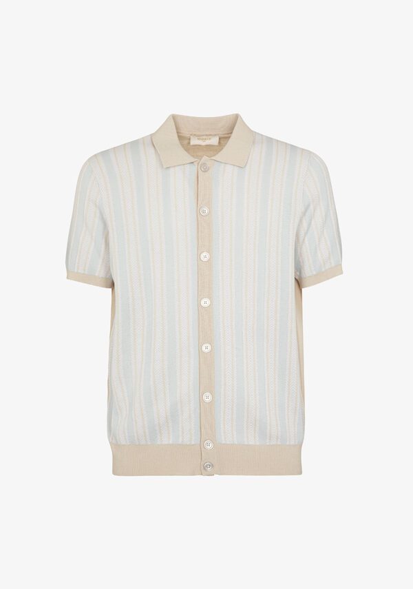 Camicia rigata strutturata