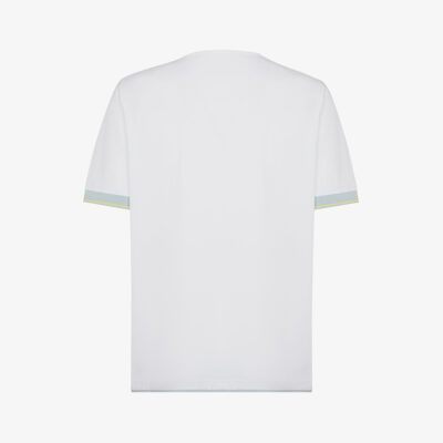 Girocollo jersey con taschino e inserti in maglia