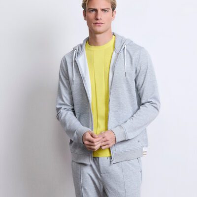 Felpa zip con cappuccio