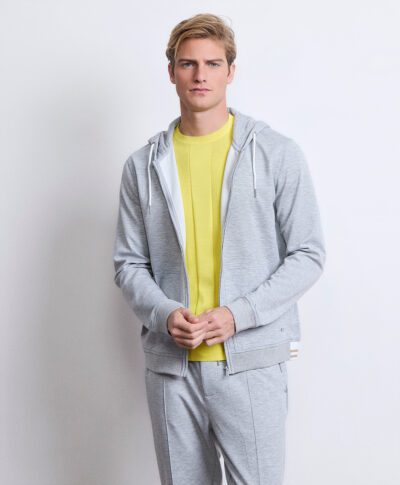Felpa zip con cappuccio