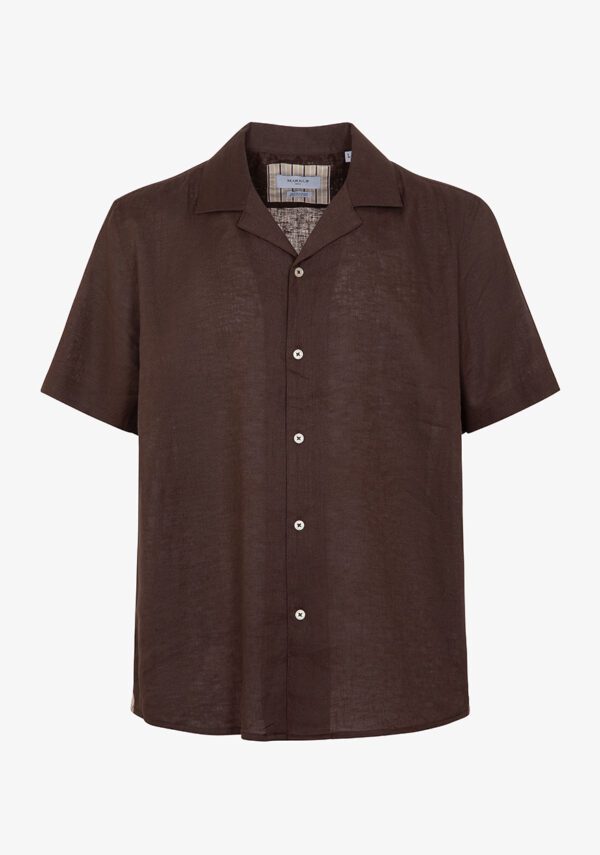 Camicia collo riviera in lino