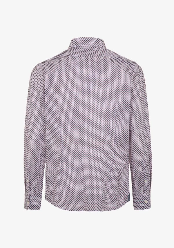 Camicia mussola stampata collo italiano