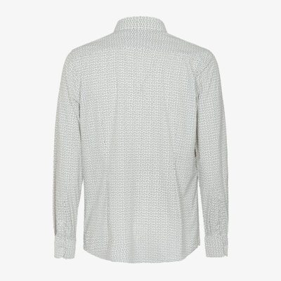 Camicia collo italiano in tessuto no iron stampato