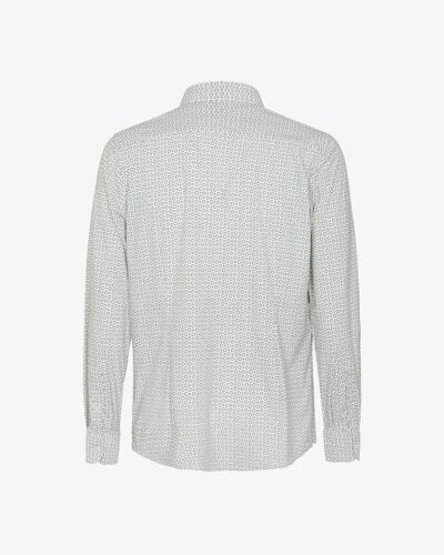 Camicia collo italiano in tessuto no iron stampato