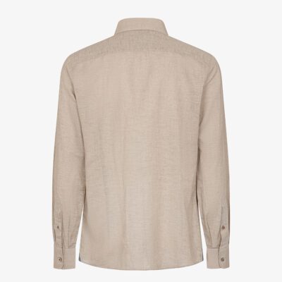 Camicia collo francese in lino maltinto
