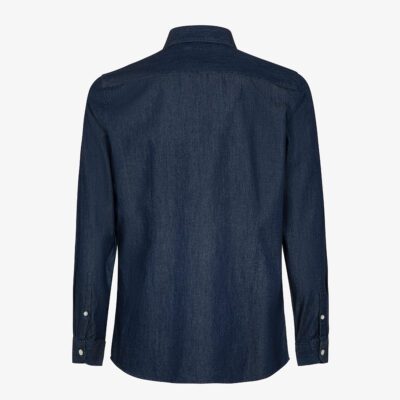 Camicia manica lunga collo francese in denim