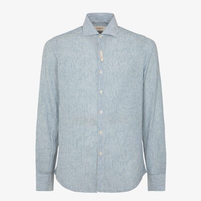 Camicia in lino collo francese