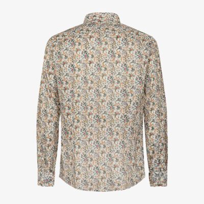 Camicia in mussola stampata collo francese