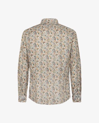 Camicia in mussola stampata collo francese