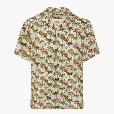 Camicia in viscosa stampata collo riviera