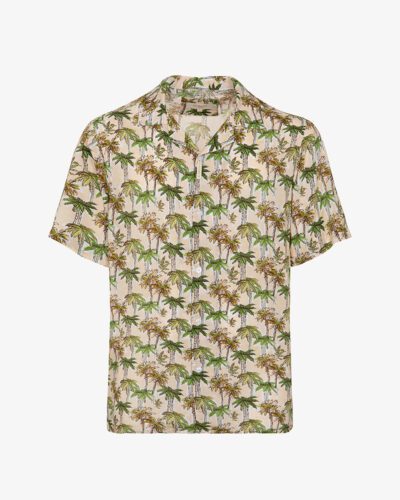 Camicia in viscosa stampata collo riviera