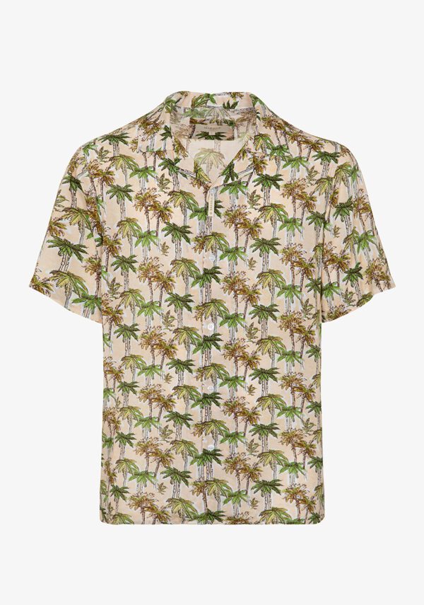 Camicia in viscosa stampata collo riviera