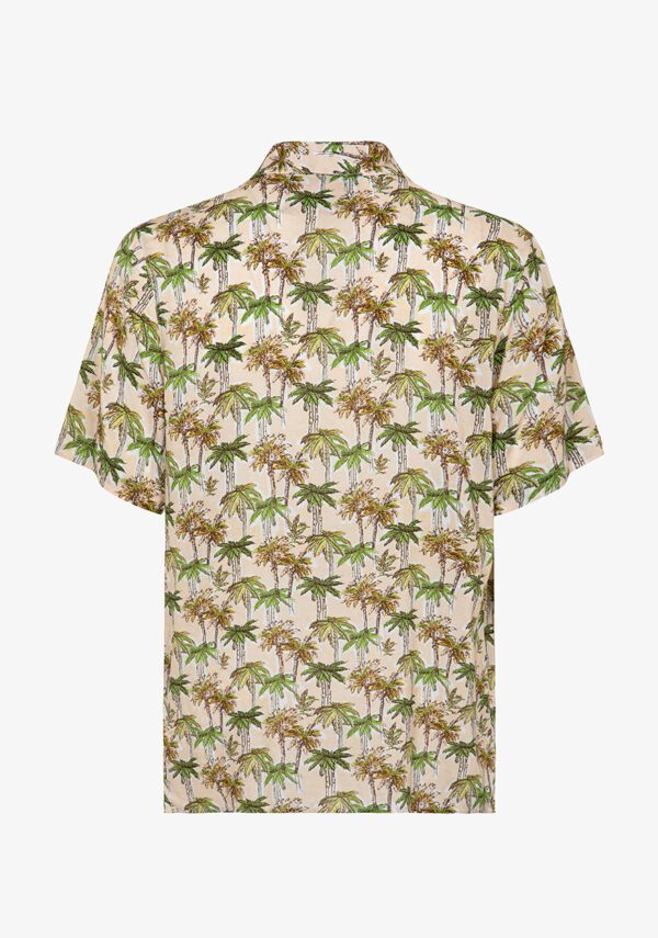 Camicia in viscosa stampata collo riviera