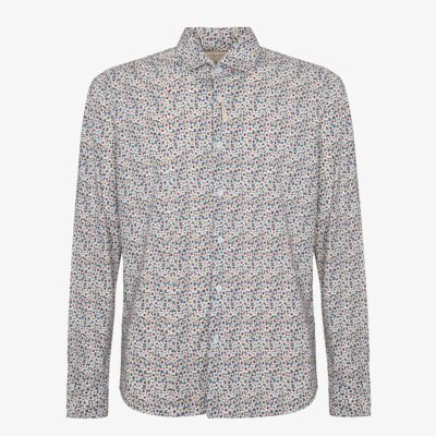 Camicia no iron stampato collo italiano