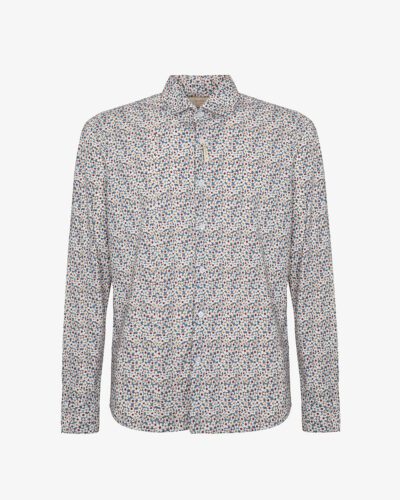 Camicia no iron stampato collo italiano