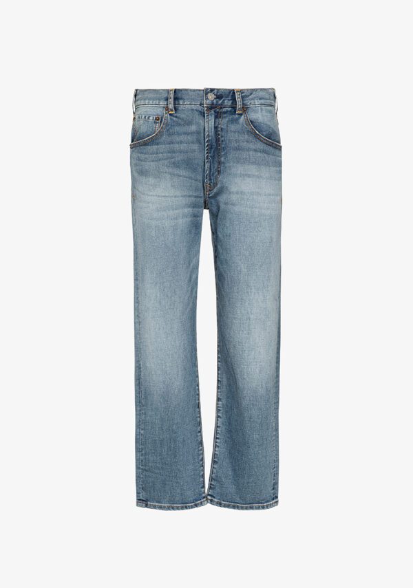 Jeans cropped fit lavaggio medio