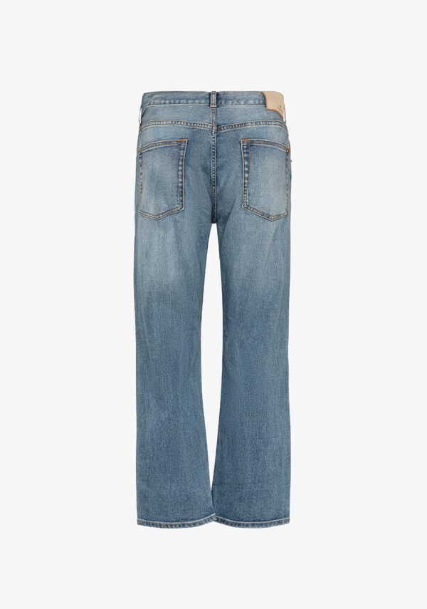 Jeans cropped fit lavaggio medio
