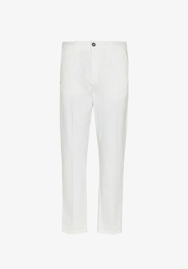 Pantalone lino wide leg capri