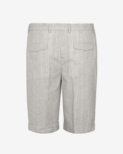 Bermuda one pince lino gessato