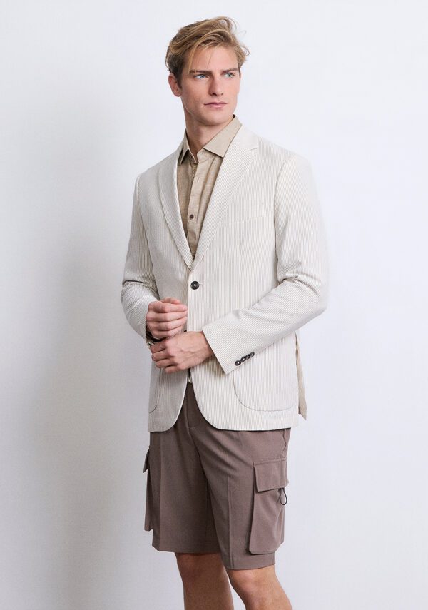 Blazer monopetto rigato
