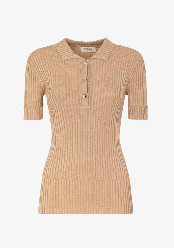 Polo in viscosa lurex