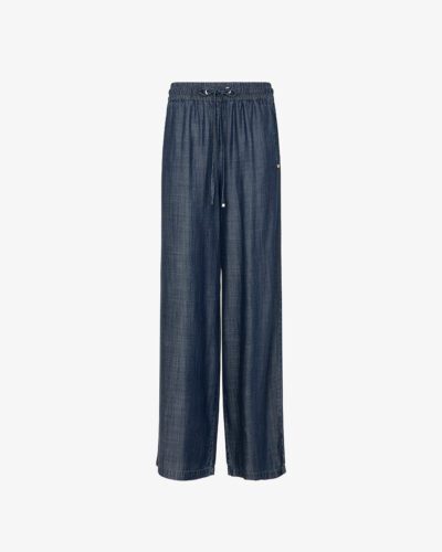 Pantapalazzo effetto denim con coulisse