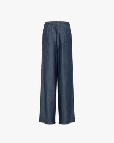 Pantapalazzo effetto denim con coulisse