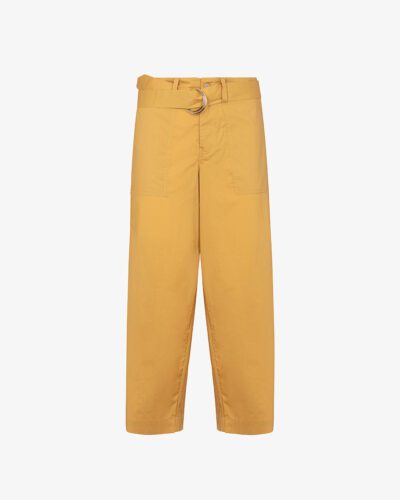 Pantalone straight in tela vela