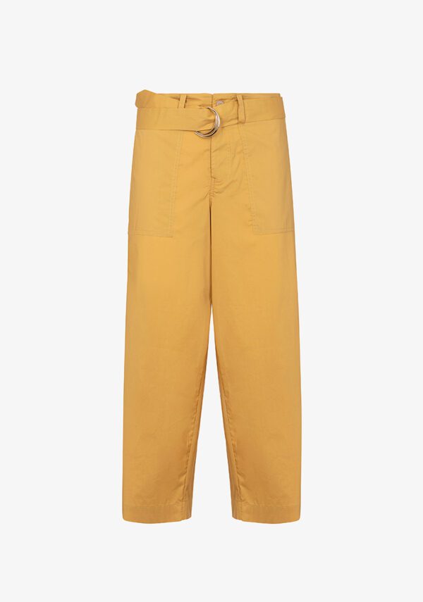Pantalone straight in tela vela