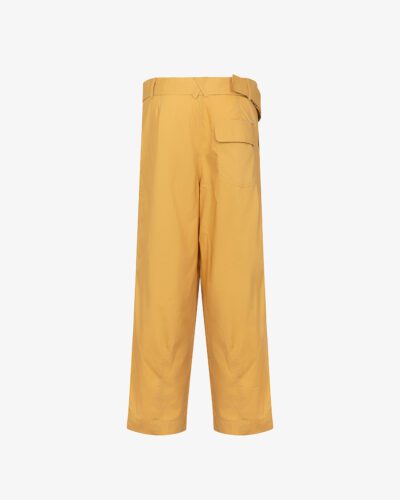 Pantalone straight in tela vela