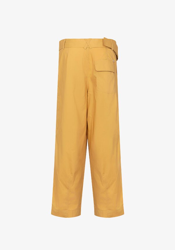 Pantalone straight in tela vela