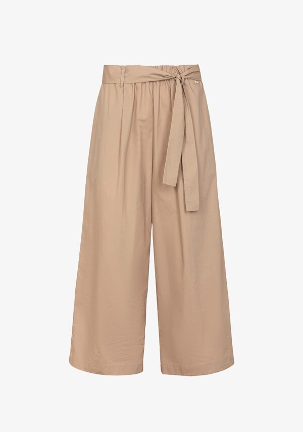 Pantalone cropped in tela vela