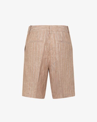 Bermuda in lino gessato