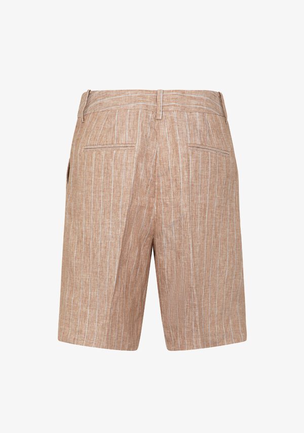 Bermuda in lino gessato
