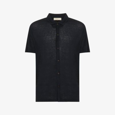 Polo camicia misto lino