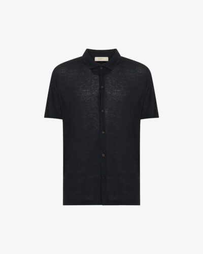 Polo camicia misto lino