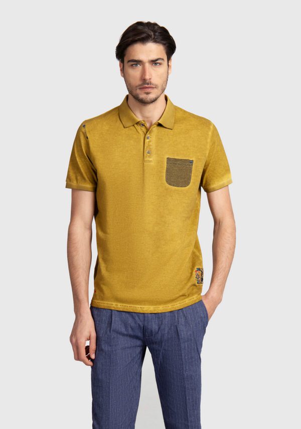 POLO MANICA CORTA CON TASCHINO