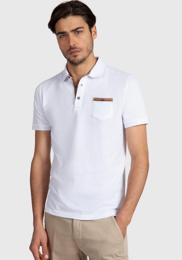 Polo piquet taschino fantasia