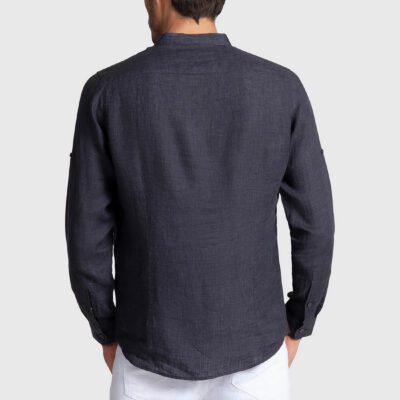 Camicia coreana lino delave