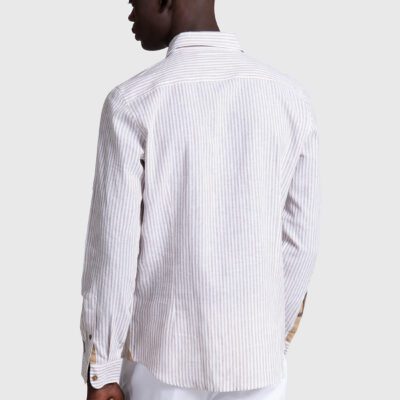 CAMICIA COLLO FRANCESE LINO RIGHE