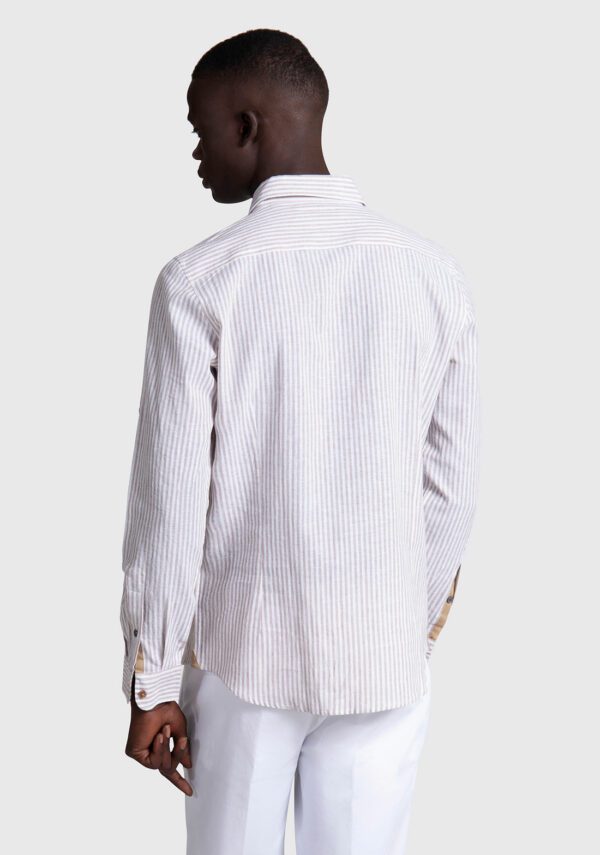 CAMICIA COLLO FRANCESE LINO RIGHE