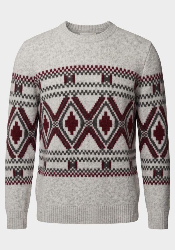 Maglione Girocollo Jacquard Etnico