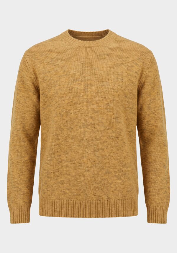 Maglione Girocollo Cardato Bordi Alti